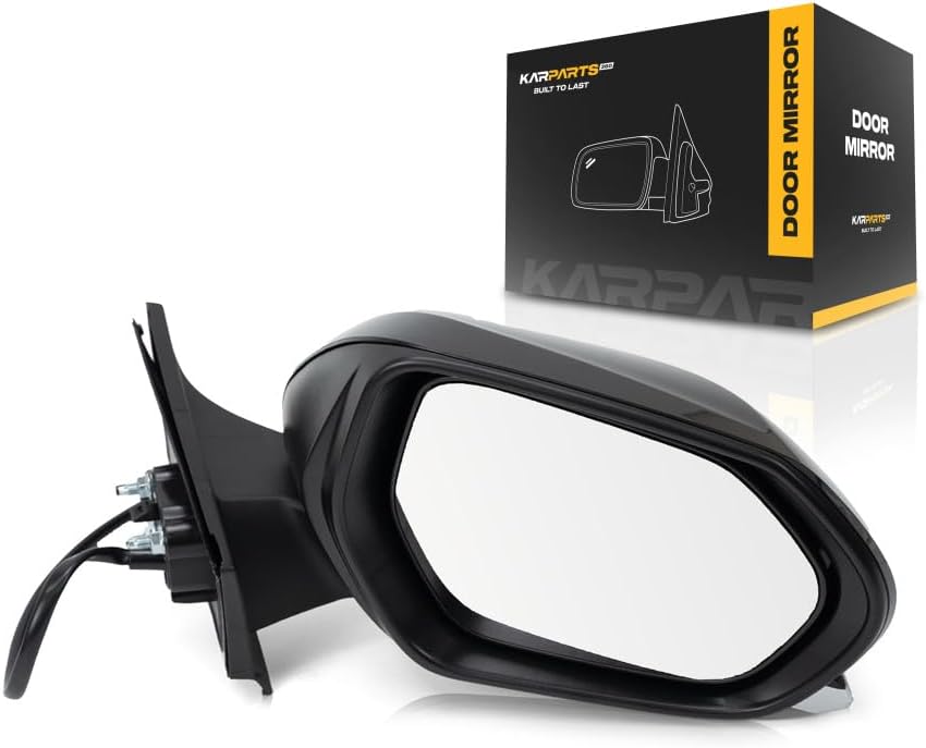 KarParts360 For Toyota Prius 2016-2022 Door Mirror Passenger Side | Textured Black | Paint To Match Cover | Power | Foldaway | Heated | Hatchback | Replacement For TO1321354 | 8791047410