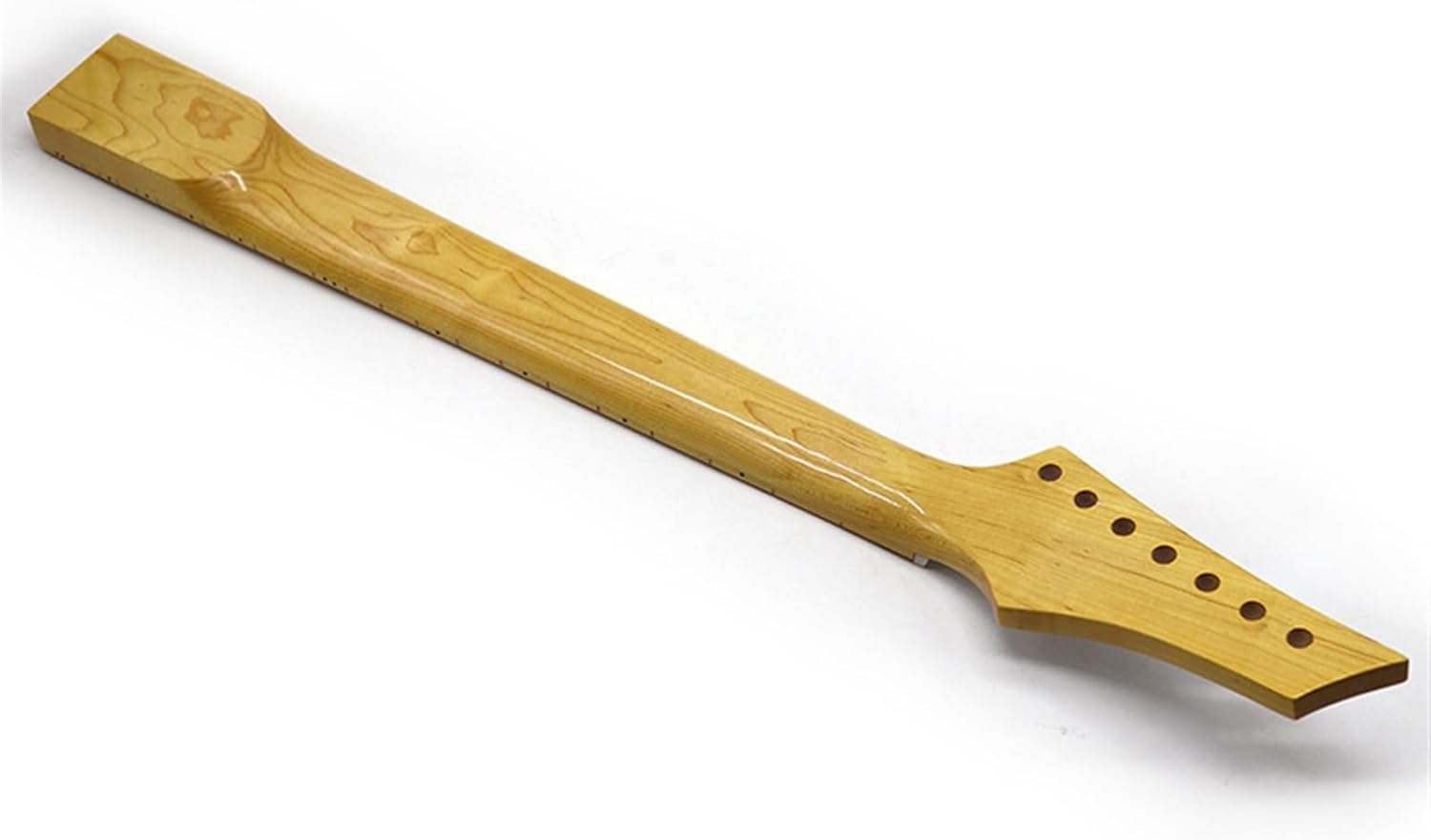 Replacement Guitar Neck 7-string Left-hand White Head 24-fret Original Canadian Maple 6.4 Width DIY Professional Modified Guitar Handle