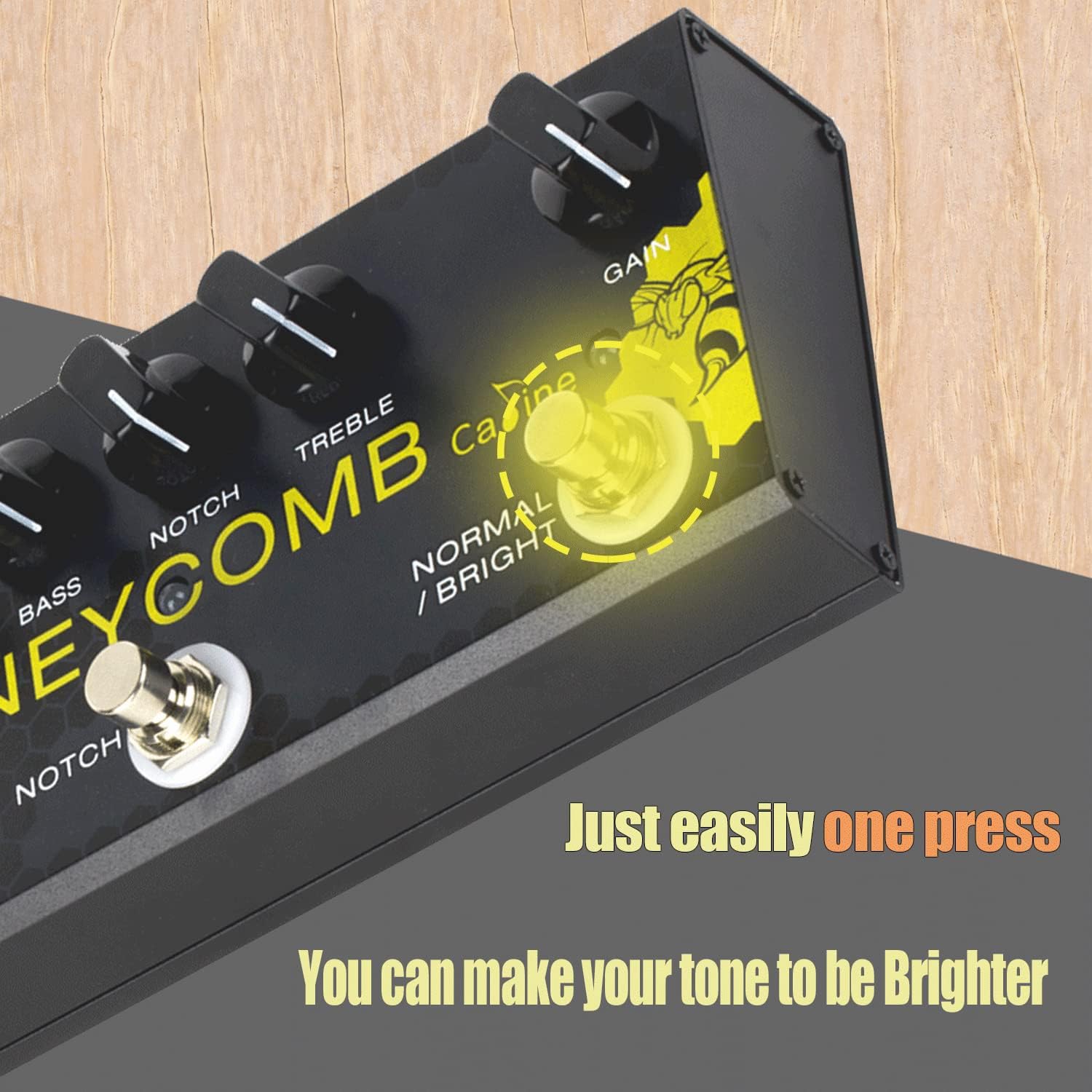 Caline Acoustic Guitar Multi Effects Pedal with Delay Chorus Reverb EQ AUX DI and Booster