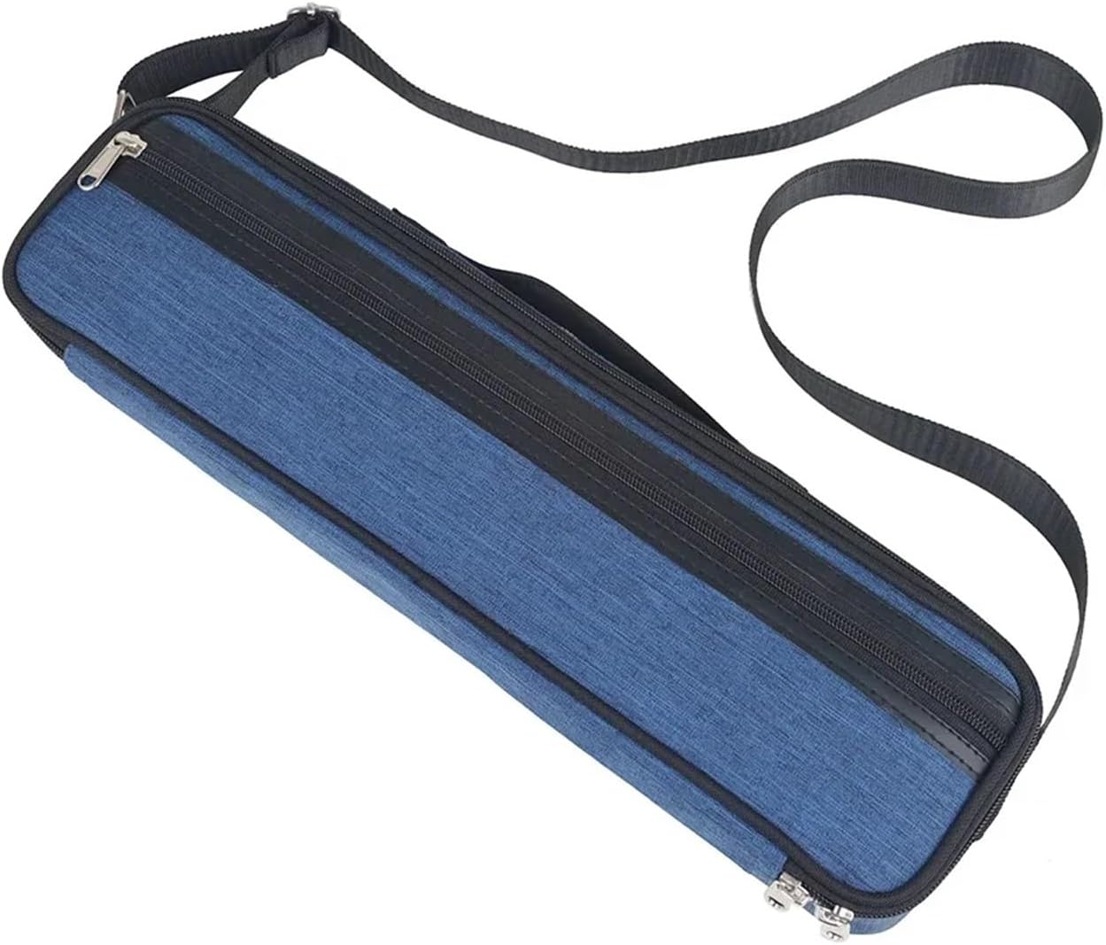 Flute Case Flute Case Portable 16 17 Holes Flute Oxford Storage Bag with Leather Case Professional Woodwind Instrument Parts Accessory for Flute(Light Grey)