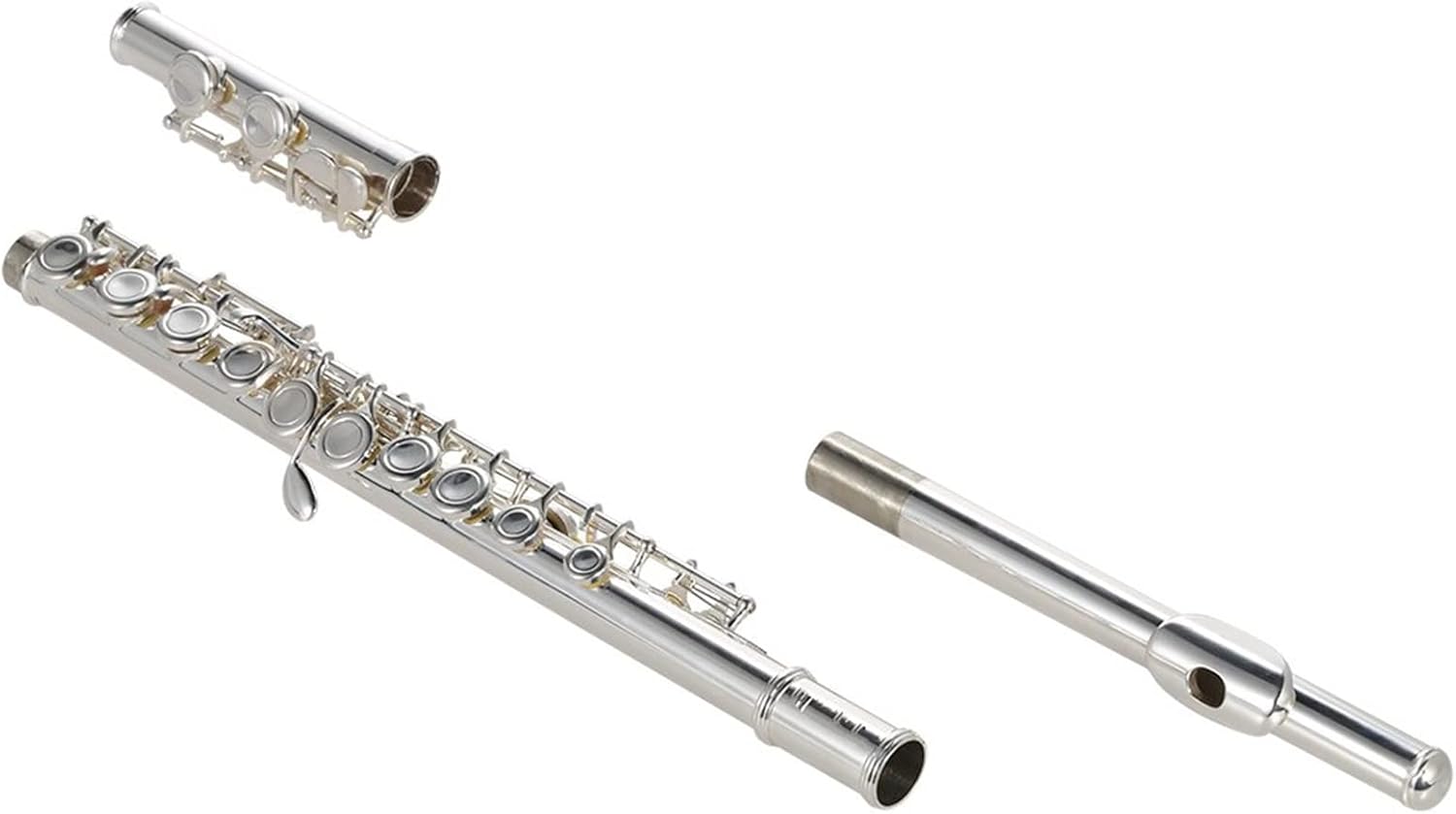 Flute Kit Flute Cupronickel Silver Plated 16 Closed Holes C Key with Case Screwdriver Wind Instruments Intermediate Flute