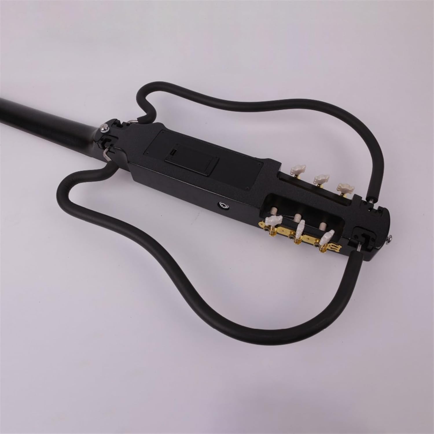 VENEKA Headless Electric Guitar 22 Frets Silent Nylon String Headless Electric Guitar Built in Effector Travel Portable Foldable Guitar (Color : 02)