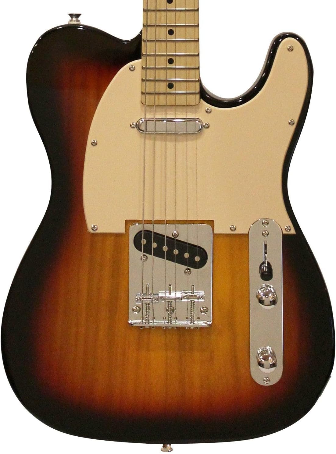 Sawtooth ET Series Electric Guitar, Sunburst with Aged White Pickguard