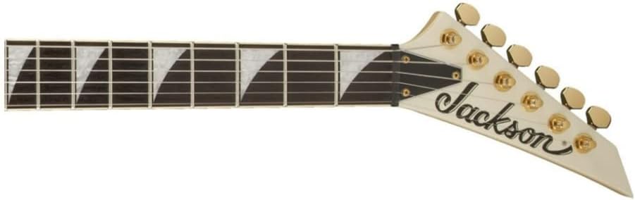 Jackson Pro Series Rhoads 6-String Electric Guitar (Ivory with Black Pinstripes) Bundle with Jackson Rhoads RR 6/7 Molded Case (2 Items)