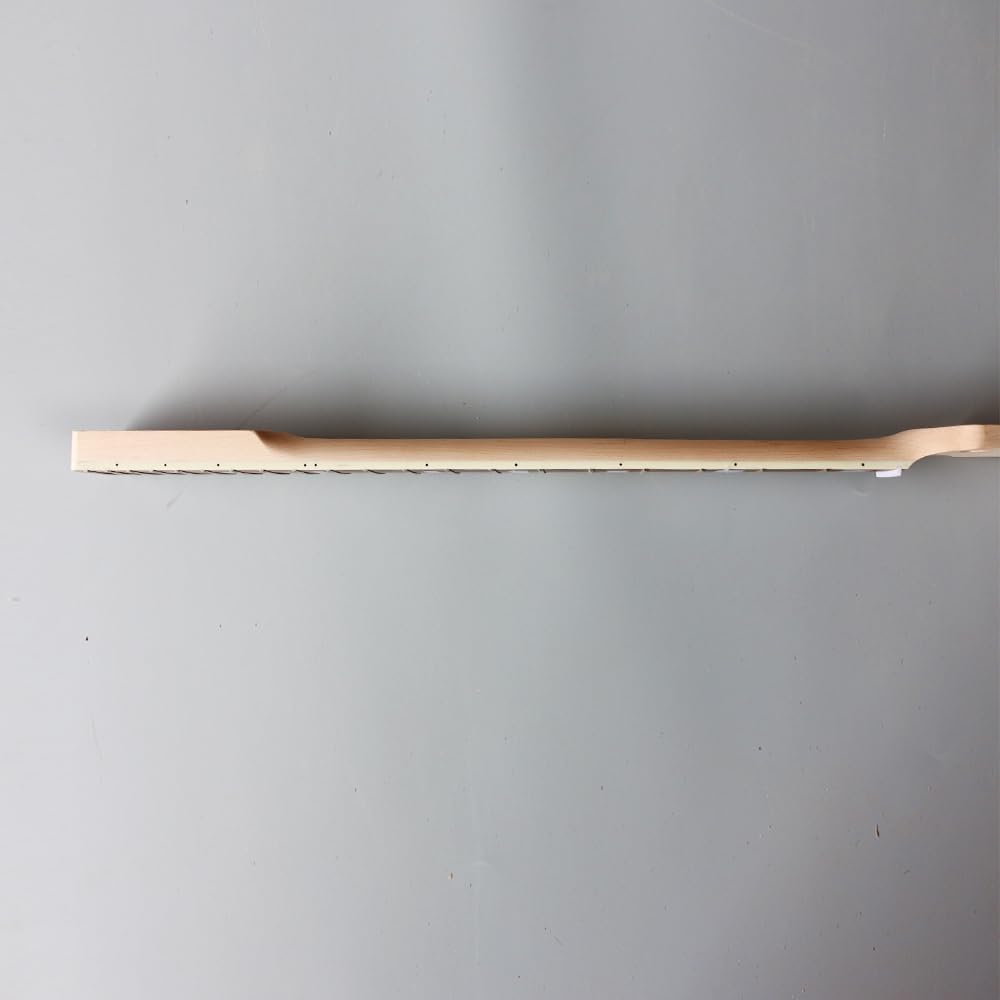 Maple Replacement Electric Bass Guitar Neck, 4-String 20 Fret 30'' Scale Length 42mm Nut and 65mm Heel Rosewood Fretboard Bolt On Unfinished Bass Neck DIY Installation & Repair