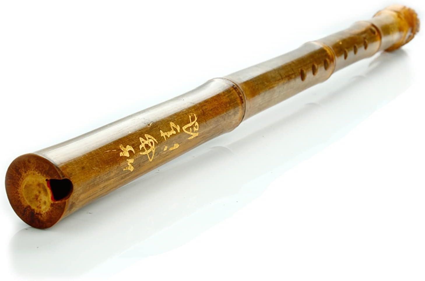 TSTS Chinese Bamboo Flute Left Handed Vertical Bamboo Flute Key G Brown Musical Instruments Chinese Handmade Woodwind