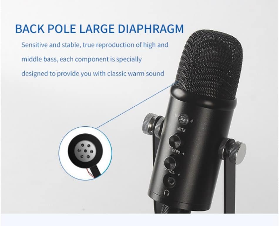 USB Microphone, Condenser Microphone, Precise Supercardioid Pickup Pattern, Professional Recording Quality