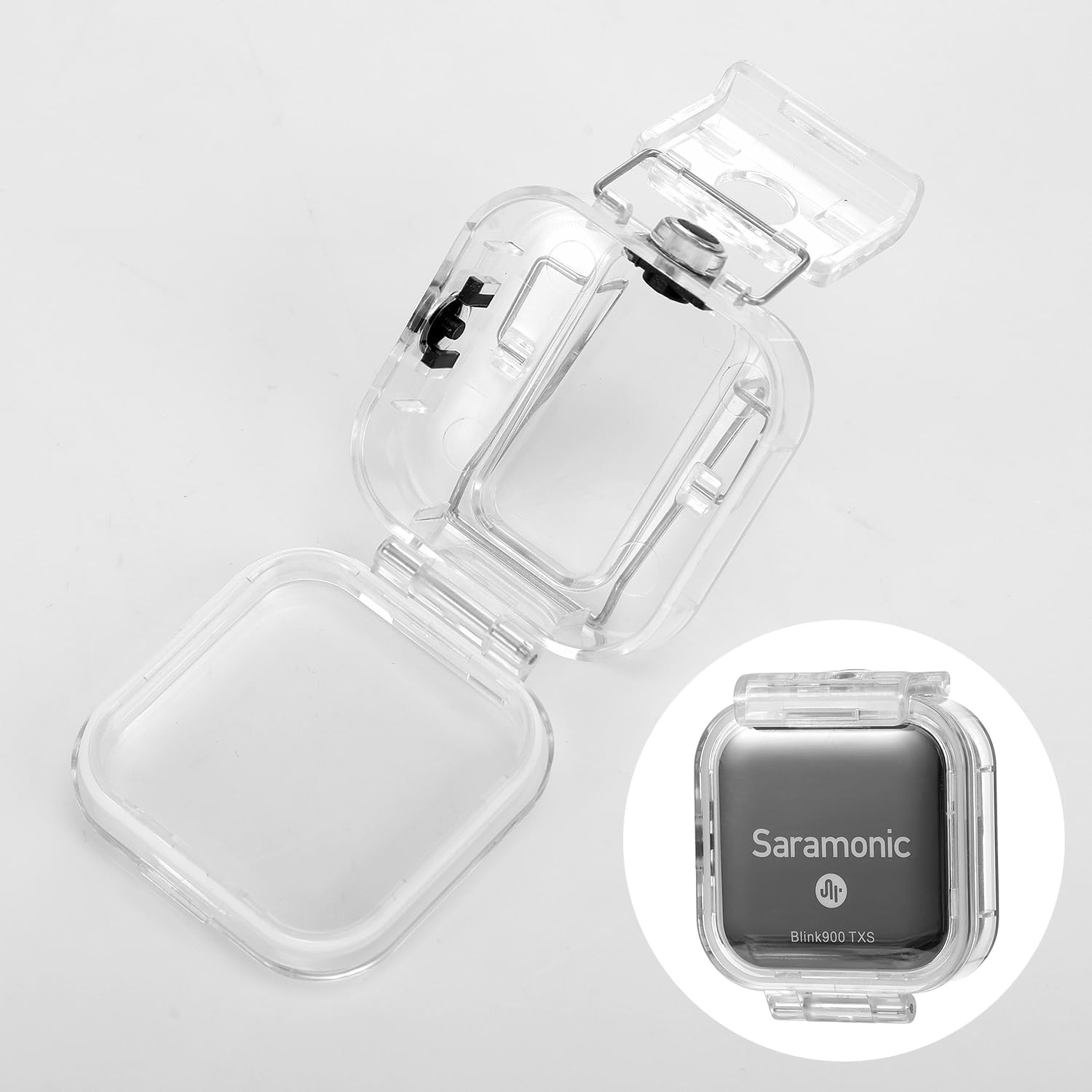 Waterproof Microphone Case for Blink900 TXS, Saramonic Blink900 TXS-WP Transparent Case for Wireless Transmitter of Blink900 S1/S2/S3/S4/S5/S6 Fitness Instructor Yoga Swimming Teaching Rainy Interview