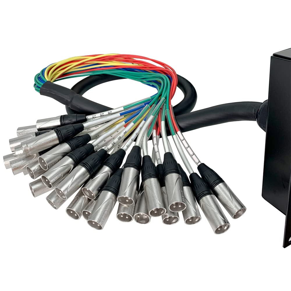 Seismic Audio - SARMSS-32x650-32 Channel XLR TRS Combo Splitter Snake Cable - 6' and 50' XLR Trunk
