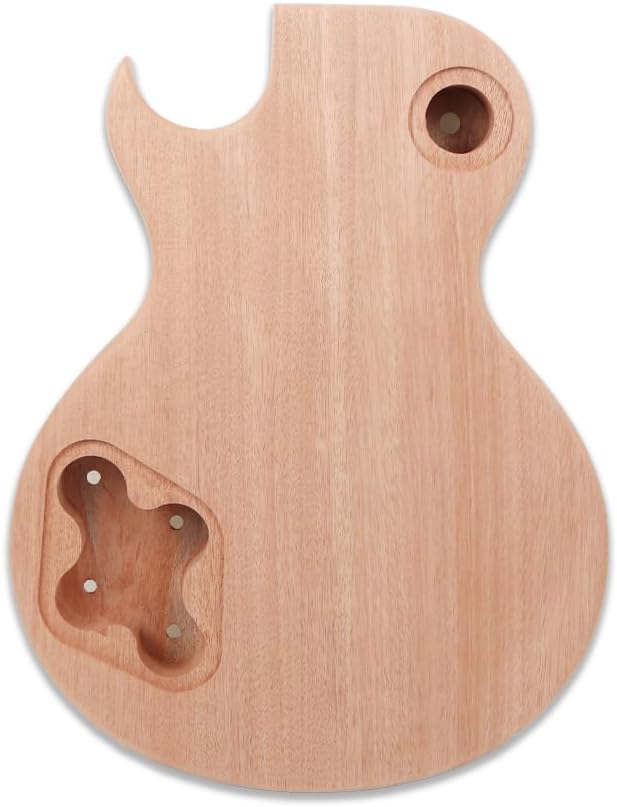 Fojill DIY Build Your Own Electric Guitar kit LP Mahogany Body Neck Rosewood Frerboard Fingerboard All Parts Included(FLPK-60BM)