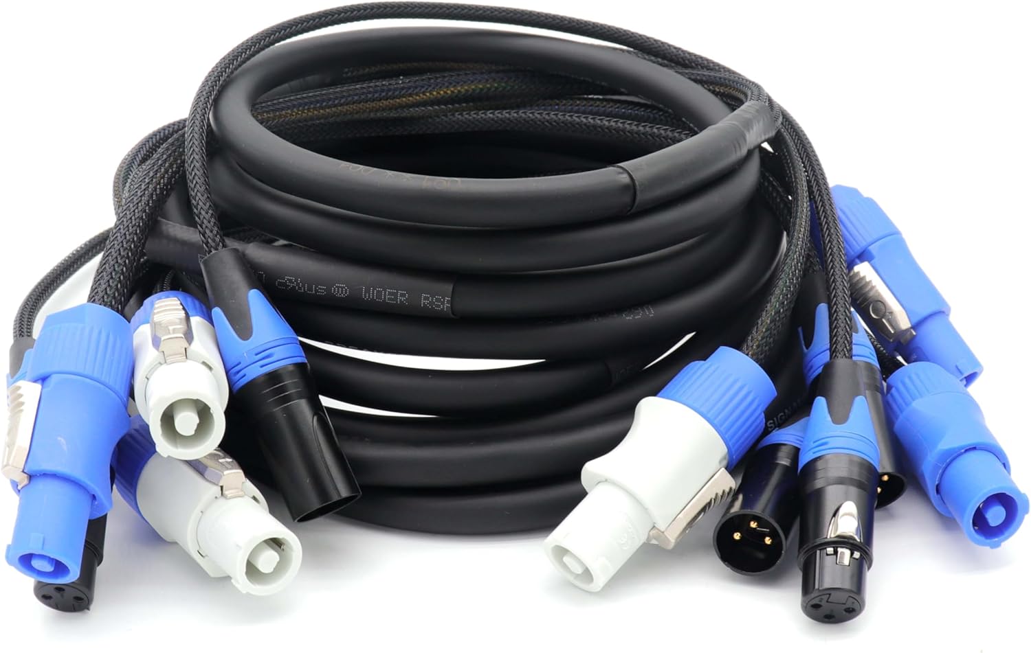 PowerCON/XLR Power & Audio Combo Cable – XLR Male to Female for Stage Light Power Input/Output - 1m 1.5m 2m 3m 5m(3m)