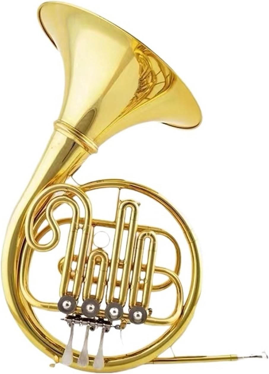 B flat 4 key single row French horn brass instrument