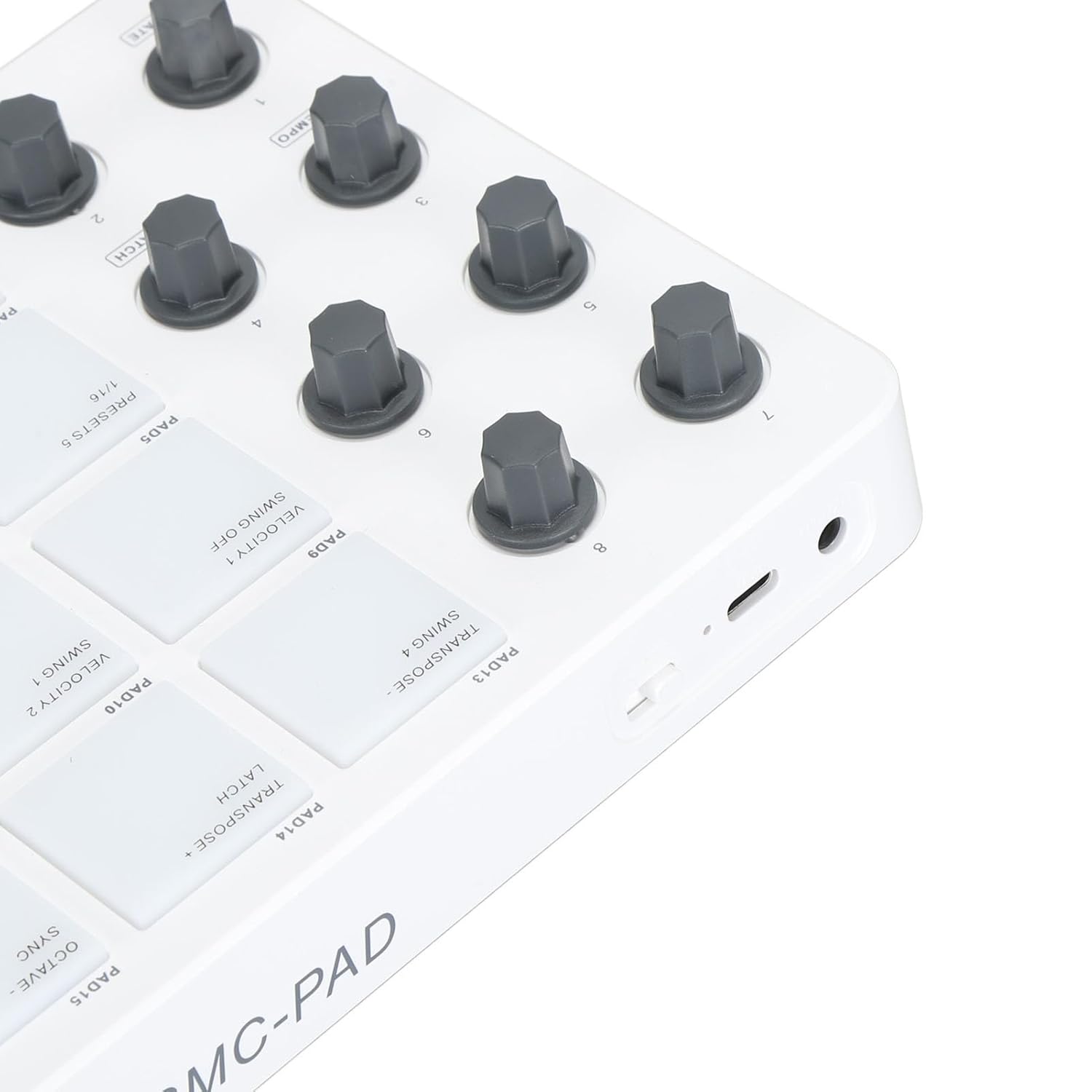 Jeffergarden Wireless MIDI Controller with RGB Pads and Knobs Portable Beat Maker for Musicians and Producers