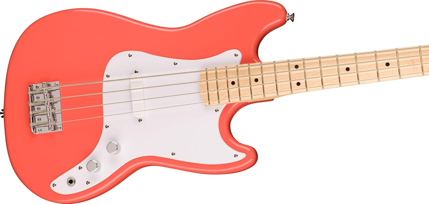 Squier Squier Sonic Bronco Bass, Tahitian Coral, Maple Fingerboard