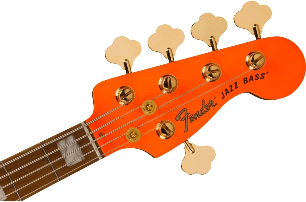 Fender MonoNeon 5-String Jazz Bass, Neon Yellow, Maple Fingerboard