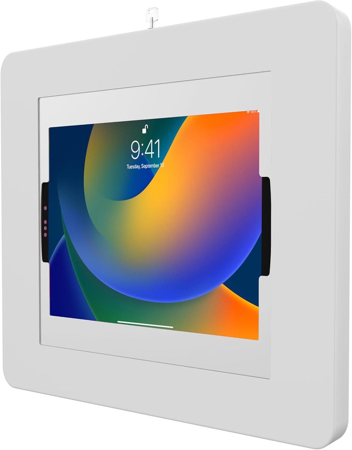 CTA Digital Locking iPad Wall Mount - CTA Anti-Theft Large Locking Tablet Enclosure w/ Key Lock and Interior Cable Routing for iPad Pro 12.9