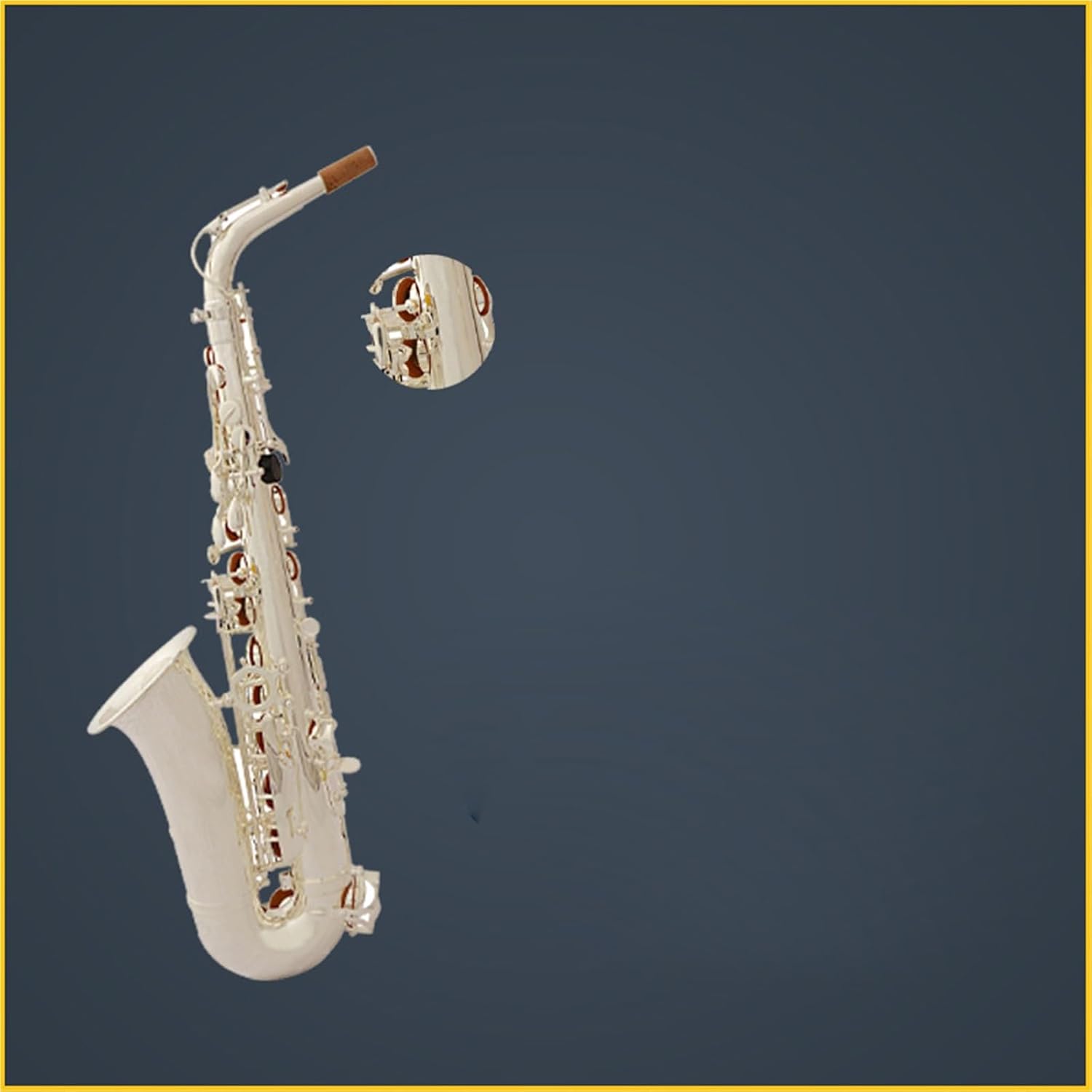 Saxophone for Beginners Performance Instrument Professional E Flat Alto Silver-Plated Saxophone Woodwind Adult Beginner Instrument