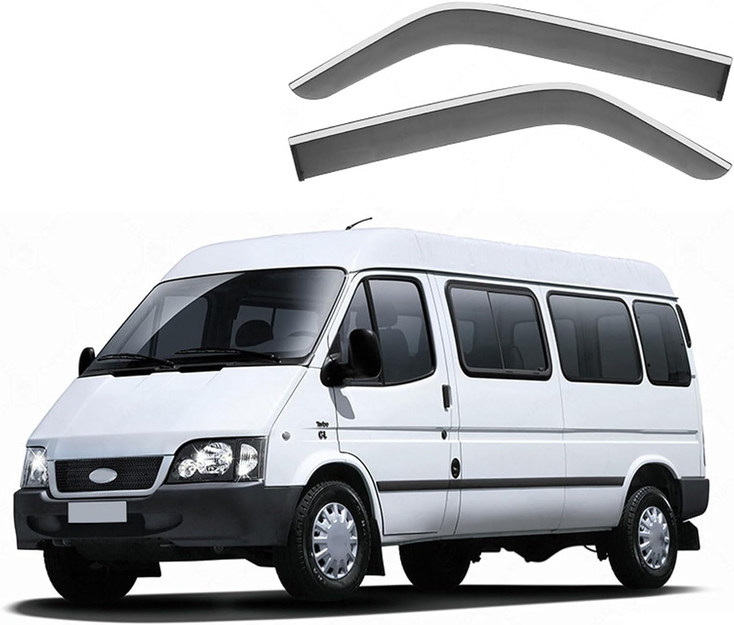 2 Pcs Wind Deflectors for Ford Transit MK2 2005, Car Window Deflectors Ventilated Visors Rain Deflector, Car Accessories