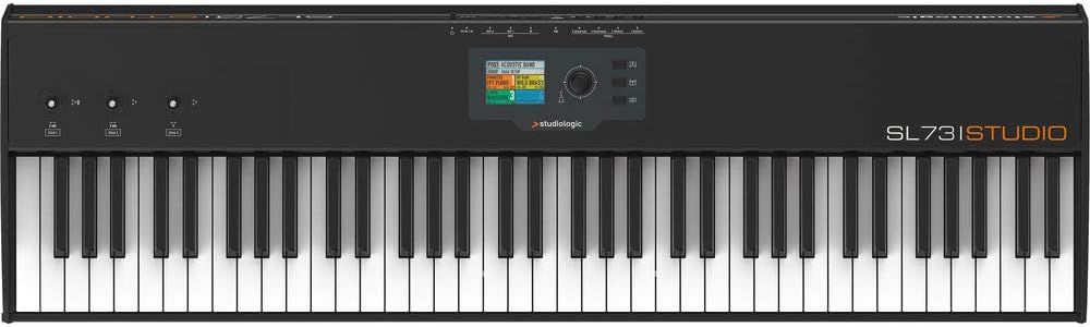 StudioLogic SL73 Studio 73 Key USB/MIDI Keyboard Controller with FP-P1L Sustain Pedal, Keyboard Dust Cover (Medium) & 6ft MIDI Cable Bundle