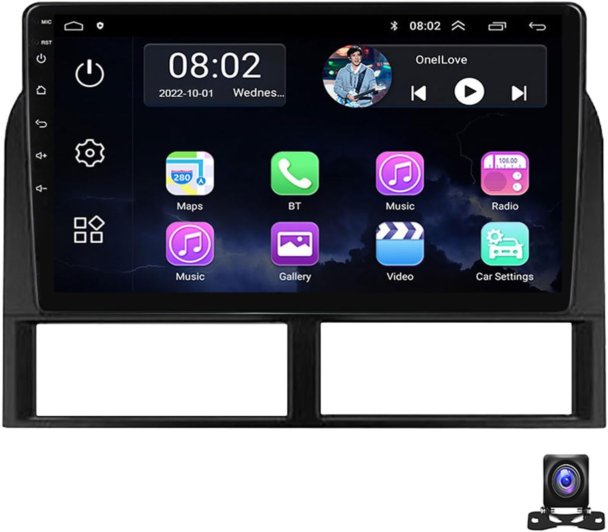 Double DIN Car Stereo with Bluetooth, 9 Inch Touchscreen Car Radio for Jeep Grand Cherokee 1999~2005 with 720P Backup Camera, GPS Navigation, Auto, Carplay, AM FM Car Audio Receiver