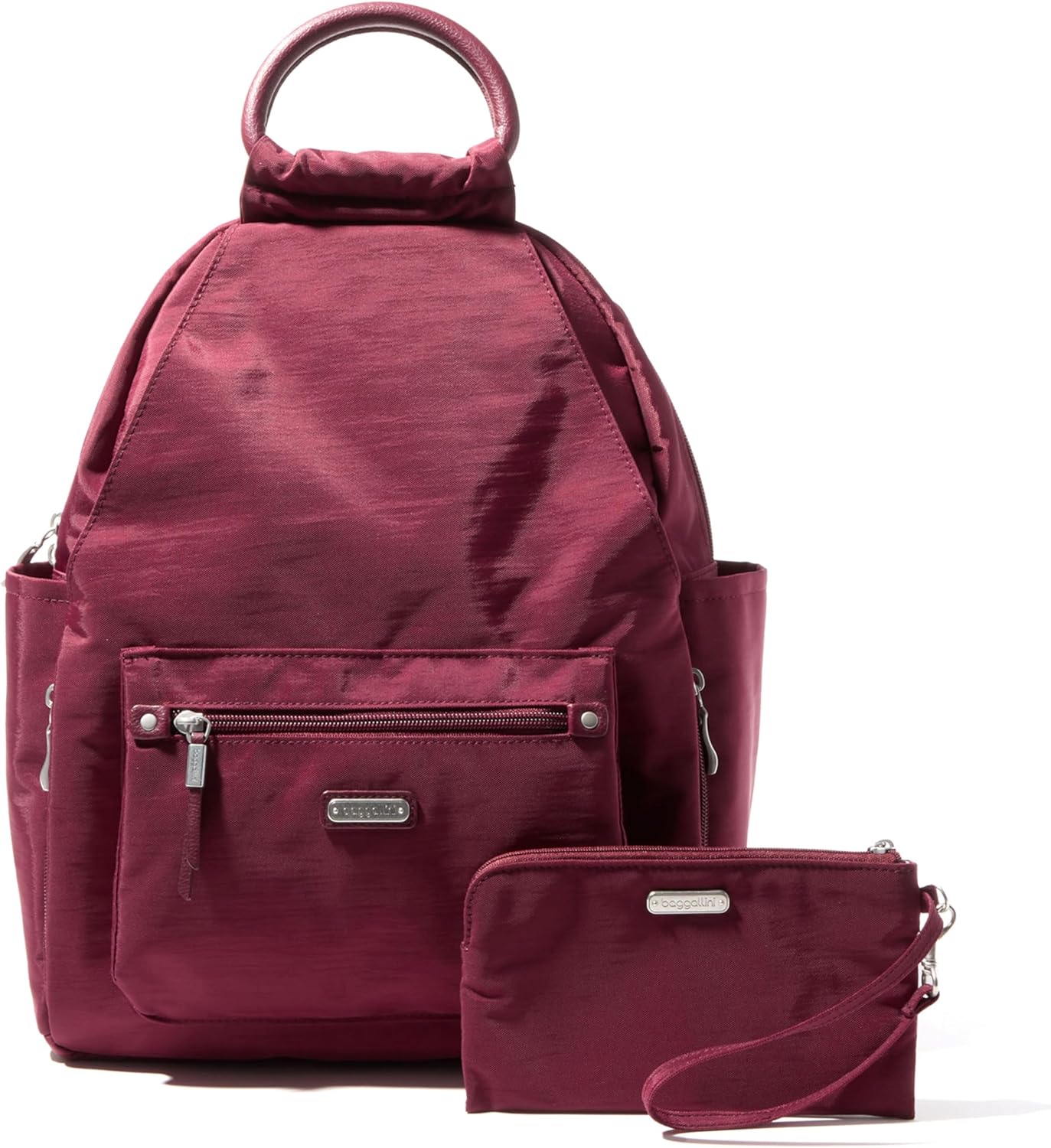 Baggallini All Day Backpack with RFID Phone Wristlet - Lightweight Travel Backpack for Women