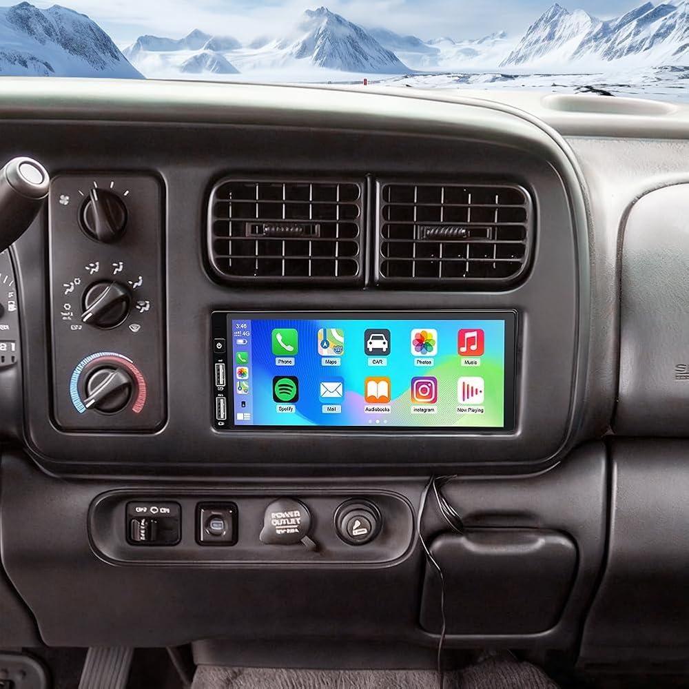 Double Din Car Stereo Upgrade Radio for Dodge Durango 1998-2000 with Carplay Android Auto,6.86