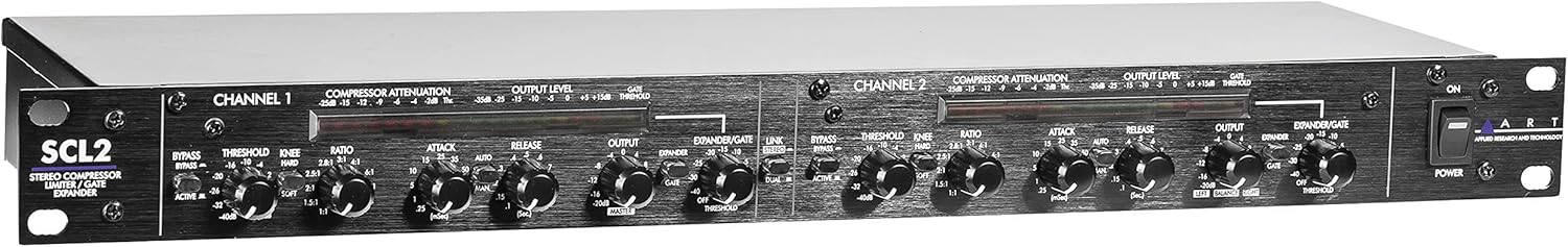 ART SCL2 Dual/Stereo Compressor/Limiter Expander/Gate, Black (SCL-2)