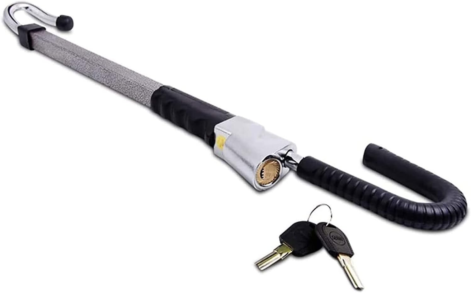 Stainless Steel Clutch Lock Car Brake Lock Anti-Theft Device Retractable Car Steering Wheel Security Lock Universal Theftproof