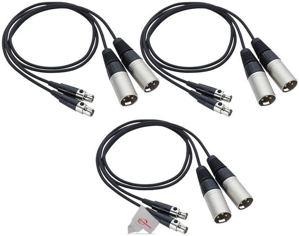3x Zoom TXF-8 TA3 to XLR Cable (Pair)