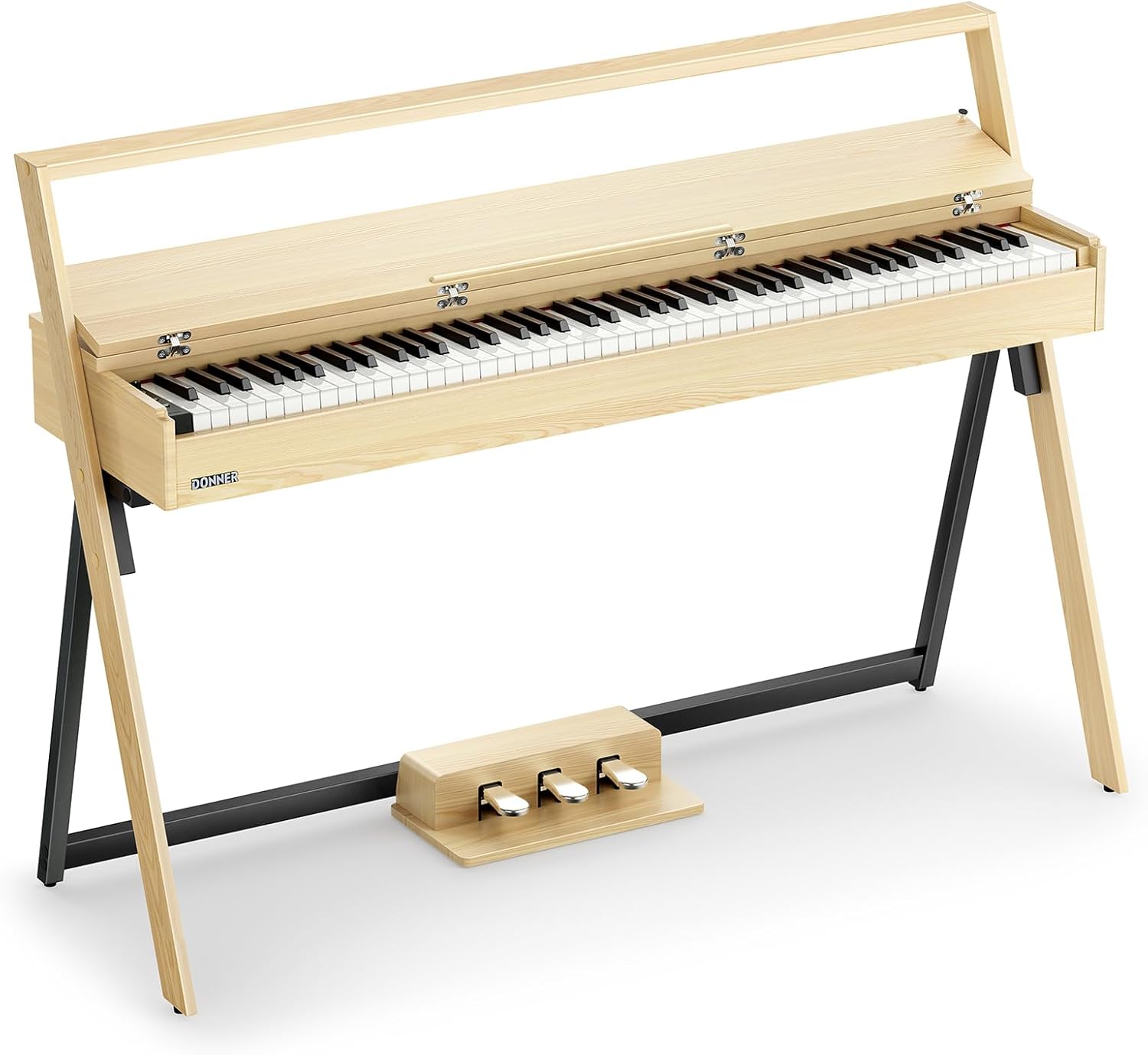 Donner OURA R300 88 Key Weighted Keyboard Piano for Advanced, Home Digital Piano with 88 Keys Graded Hammer Standard Keyborad, Bluetooth, LOCAL OFF, 2*15W, Half-pedal, 256 Polyphony, Light Wood Color