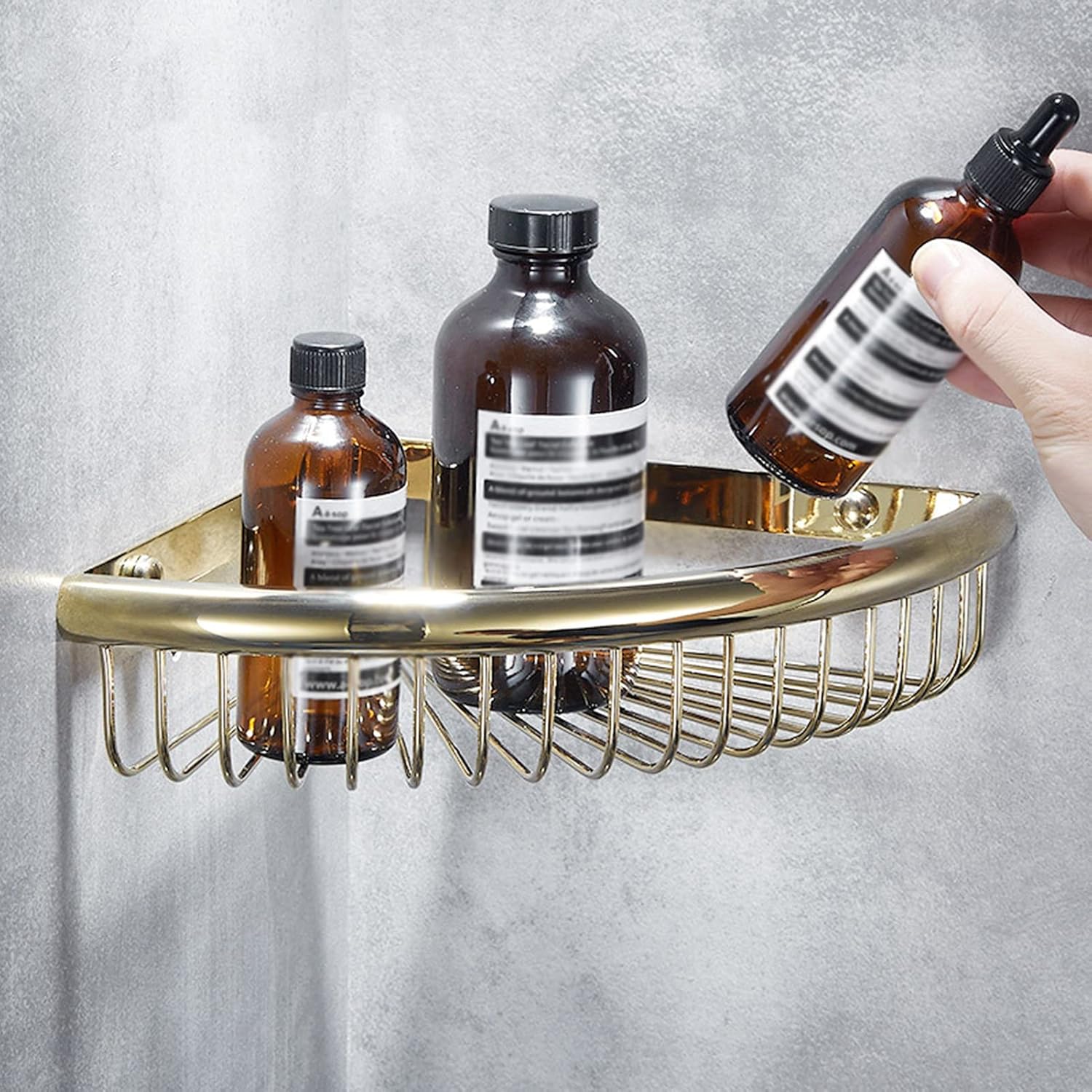 Xzeit Shower Shelves,Corner Shower Caddy, with Hooks Storage Rack, Wall Mounted Organizer Storage, Adhesive, No Drilling, for Bathroom, Kitchen (Size : Second floor) (Size : Layer) (Size : Layer)