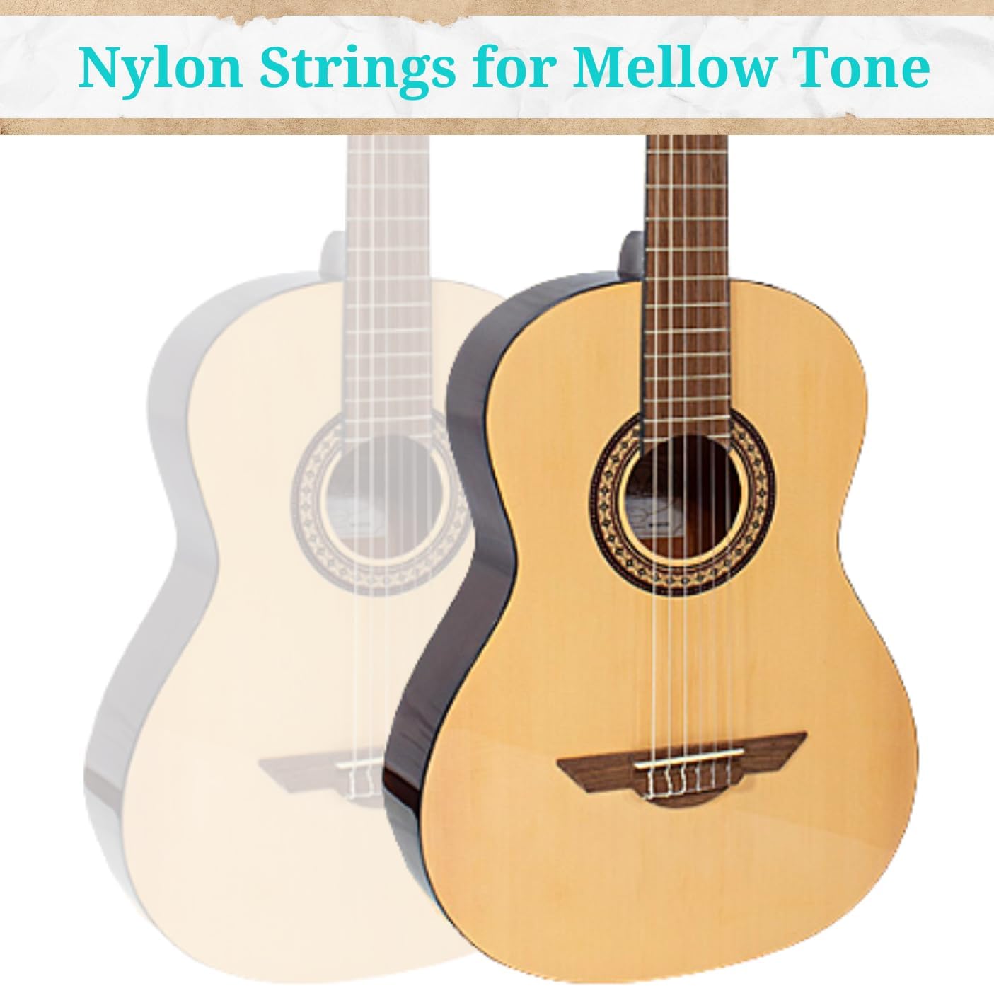 H. Jimenez 6 String Acoustic Guitar, Right, Tan (LGR100N)