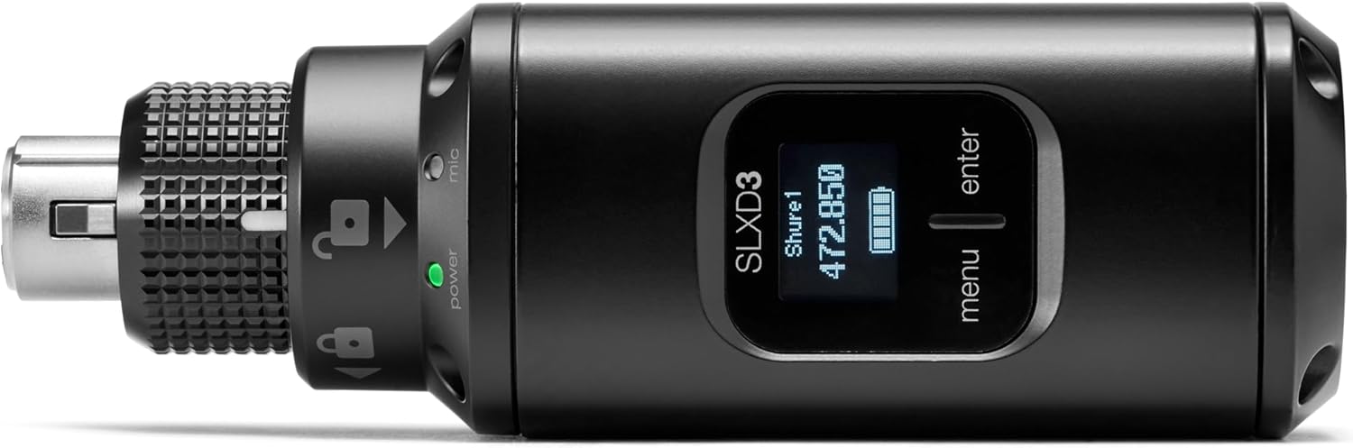 Shure SLXD35 Digital Wireless Plug-On System with Transmitter and Portable Receiver for Video Production, G58 Band (SLXD35-G58)