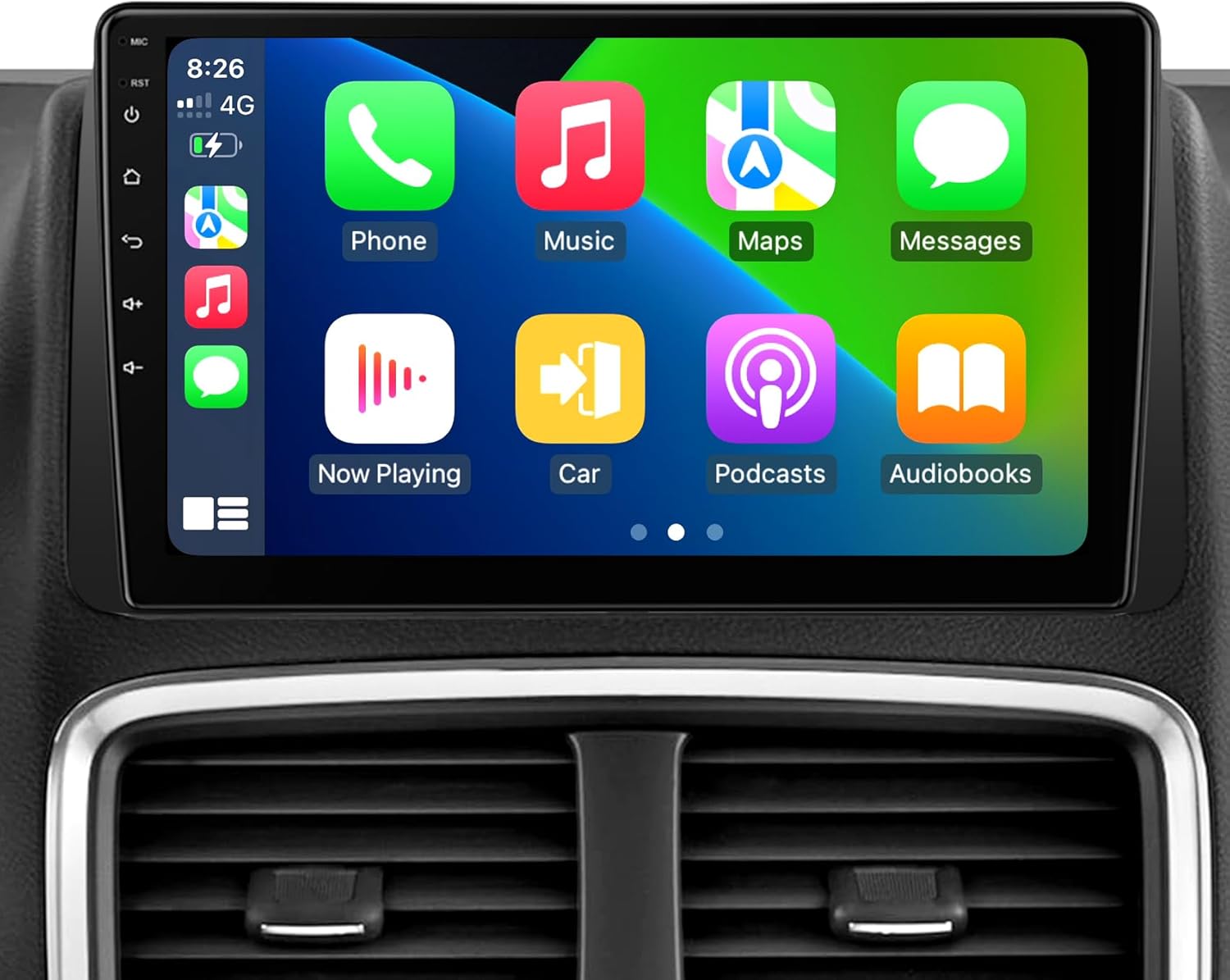Car Radio Stereo for Dodge Grand Caravan 2011-2020, Chrysler Grand Voyager 2011-2015, Chrysler Town & Country 2012-2016, Wireless CarPlay/Bluetooth/GPS Navigation/Reverse camera/FM/Android12 [2+64G]