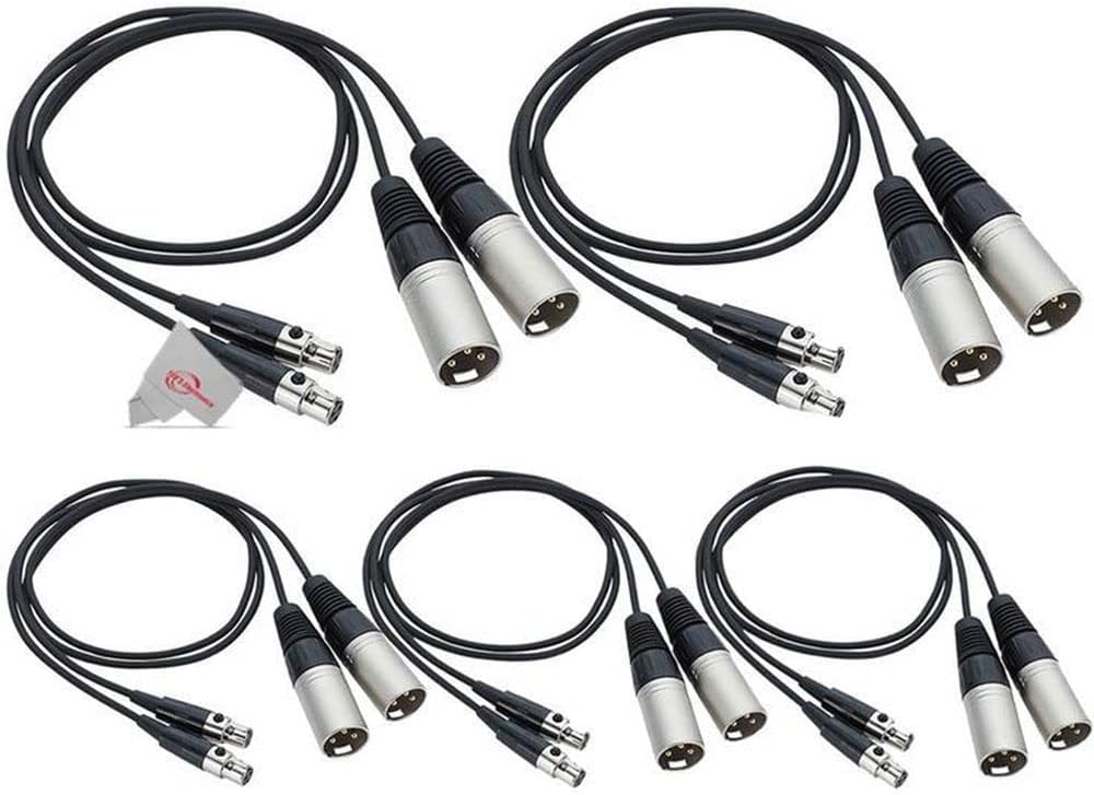 5x Zoom TXF-8 TA3 to XLR Cable (Pair)