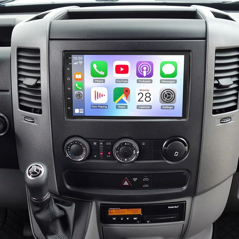 Android 13 Double Din Car Stereo Radio for 2006-2018 Mercedes Benz Sprinter 7