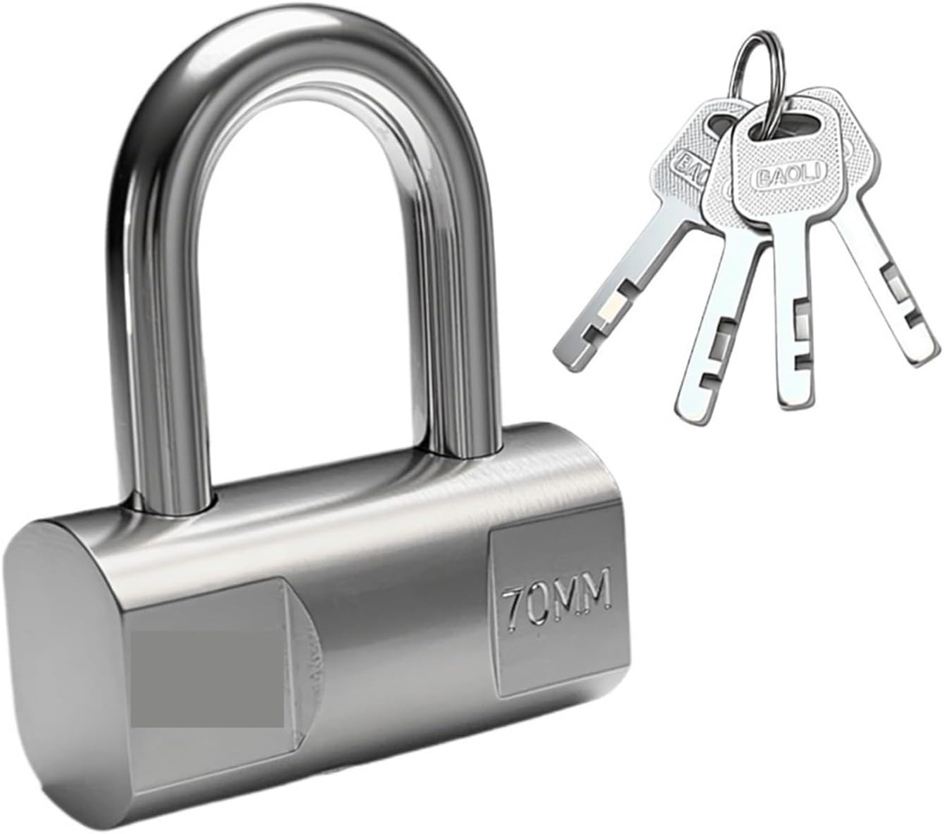 Stainless Steel Door Locker Lock Padlock Household Anti-Pick Anti-Theft Dormitory Waterproof Rustproof Security Padlocks Tools(70mm)