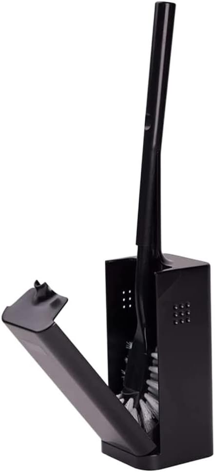 Toilet Brush Compact Freestanding Toilet Brush Set and Holder Toilet Bowl Brush for Bathroom with Storage Box,for Bathroom Storage Toilet Brush and Holder (Color : White, Size : 39cmx8cmx8cm)