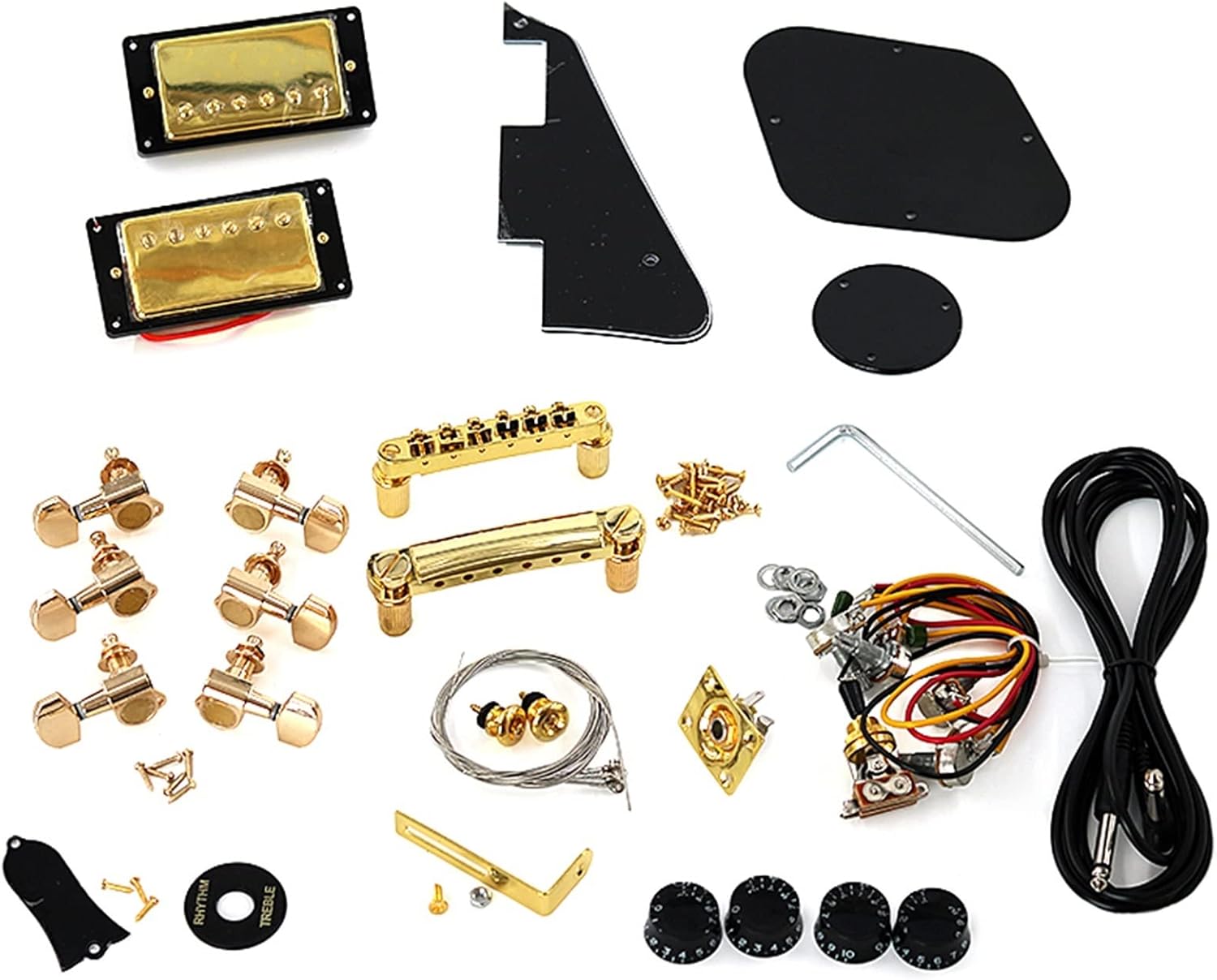 Maple Tree Pomegranate Electric Guitar Production Material Accessories Full Set Combination to Make Electric Guitar Combination Unfinished Guitar Body (Color : 3)