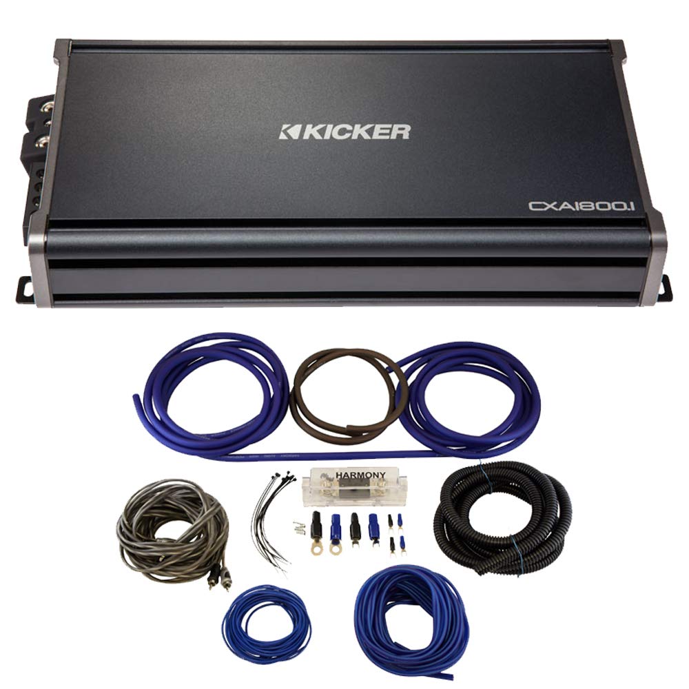 Kicker CX Series 43CXA18001 1800 Watt Car Audio Subwoofer Amplifier with Amp Kit