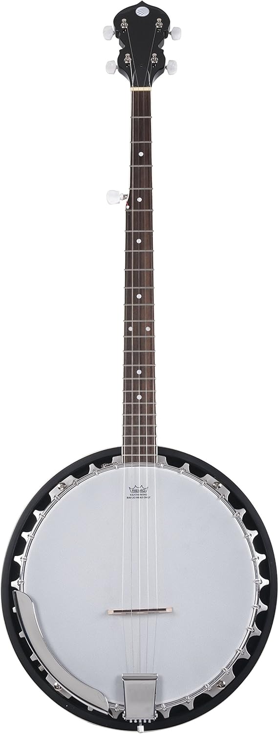 Westwood 5-String Resonator Banjo Bundle: Quality Instrument with Gig Bag, Strap, Picks | Chrome Steel Rim, Laminate Mahogany Back
