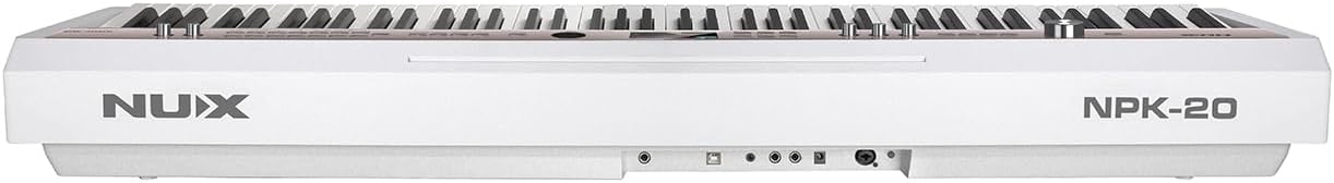 NUX NPK-20 Portable Digital Piano Keyboard With Bluetooth and Damper Pedal, 271 Sounds, MIDI | Graded Hammer Action Weighted 88 Keys | True Fidelity Foldable Noise Cancelling Headphones Bundle