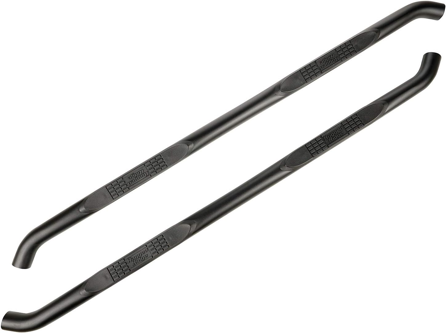 Rugged Ridge 11591.14 3-Inch Round Side Step, Fine Textured Black; 2020-Current Jeep Gladiator JT