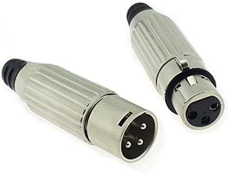 Davitu Electrical Equipments Supplies - 100pcs All Metal Microphone XLR Connector Male Female Balance 3 Needle 3 Pin XLR Plug - (Color: 100pairs)