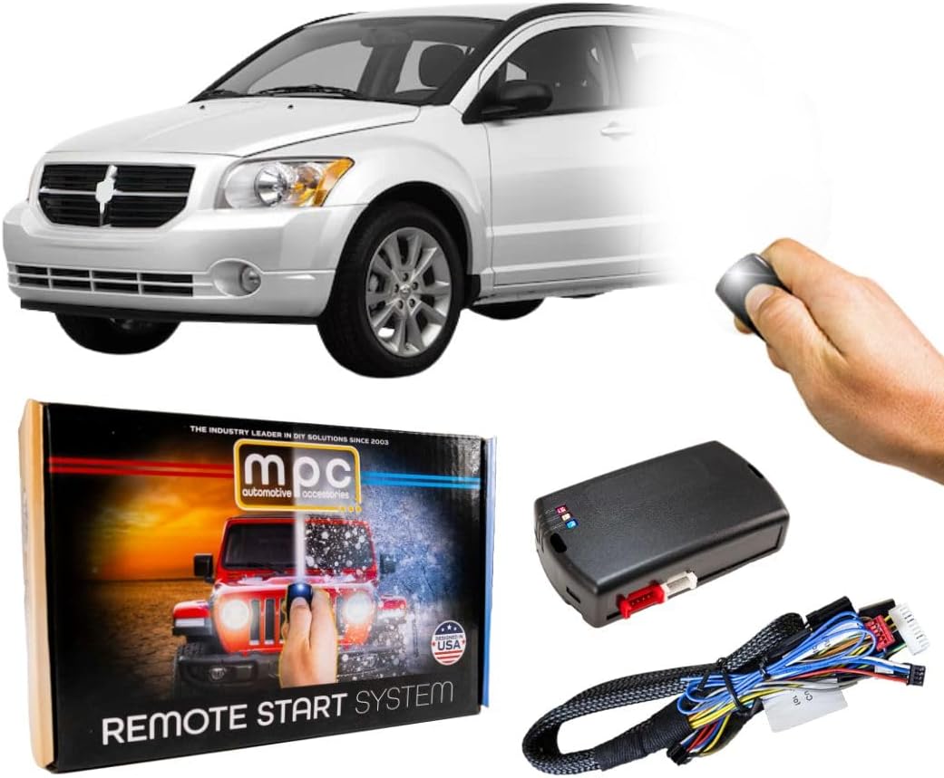 MPC Factory Remote Activated Remote Start Kit Compatible with 2008-2012 Dodge Caliber - Plug-n-Play - Key-to-Start - Firmware Preloaded