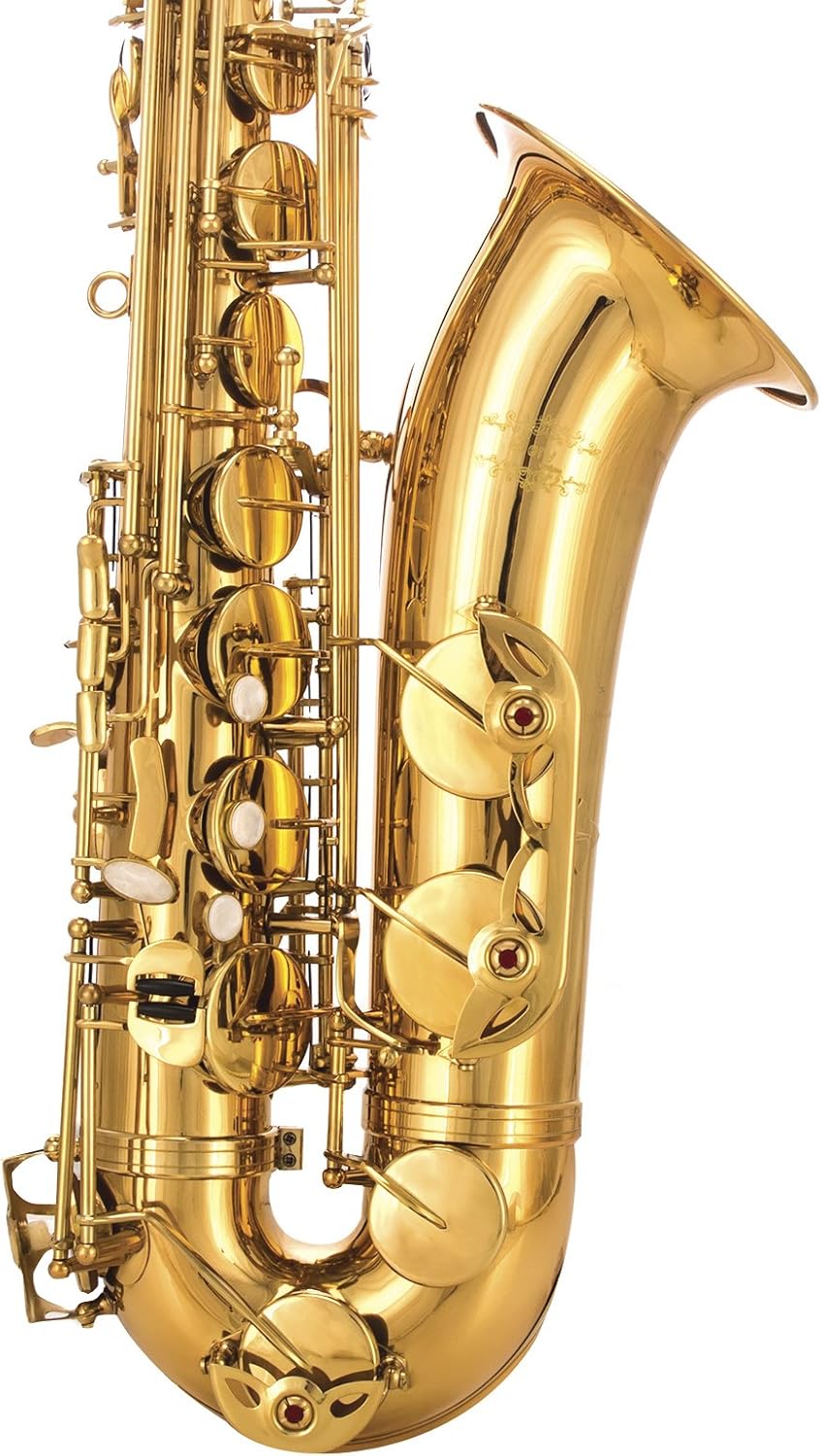 Glory Gold Laquer B Flat Tenor Saxophone with Case,10pc Reeds,Mouth Piece,Screw Driver,Nipper. A pair of gloves, Soft Cleaning Cloth.