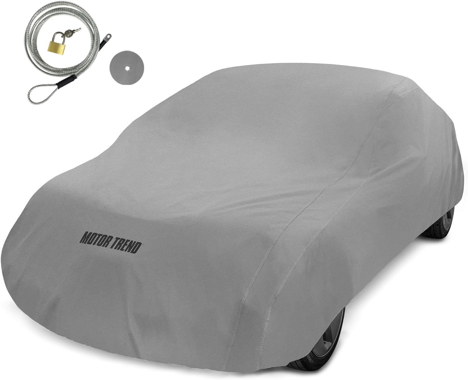 Motor Trend Breathable Lightweight Car Cover, Anti-Moisture Build-Up Water-Resistant Scratch-Resistant Travel-Friendly, Universal Fit for Cars SUVs Trucks Vans All-Weather Outdoor/Indoor, (XXL) 228