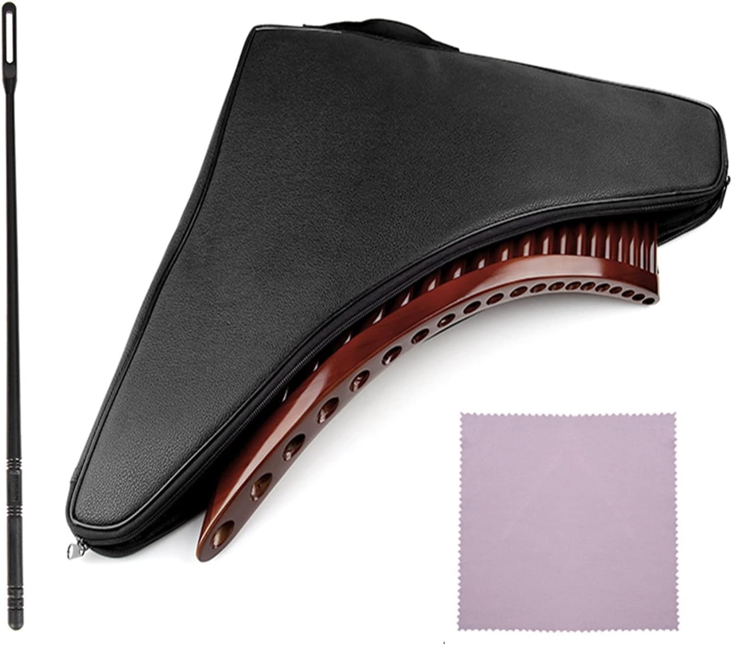 PanPipes Woodwind Instrument E Key Handmade Panpipes 20 Pipes Brown Pan Flute Musical Instrument