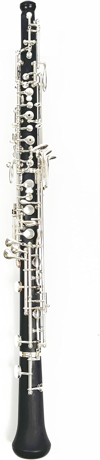 Professional C Key Oboe Semi-automatic Style Woodwind Instrument with Oboe Reed Gloves Leather Case Carry Bag