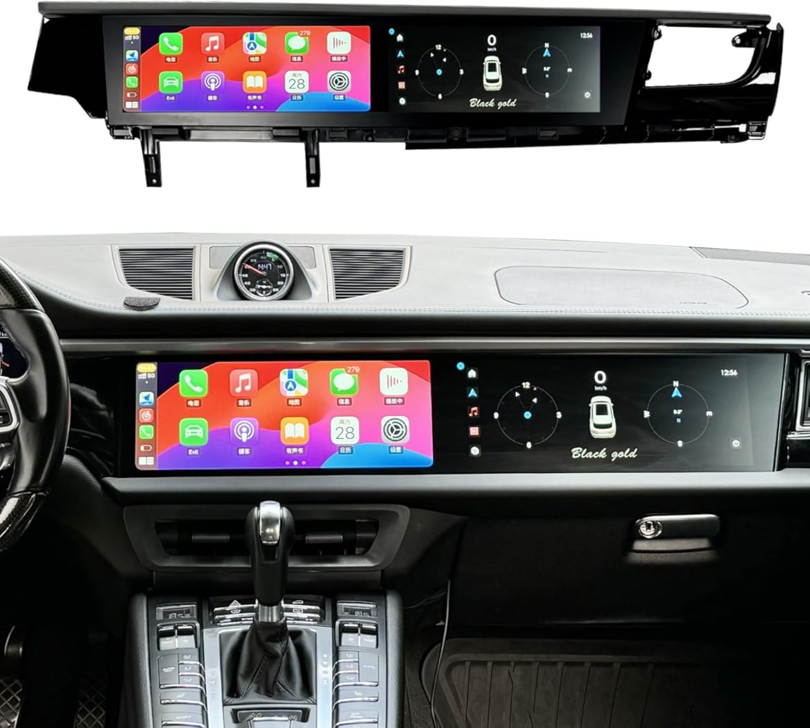 Radio for Porsche Macan 2014-2016: 256G Car Stereo Android System Head Unit Bluetooth AM FM Wireless Carplay Auto, 12.3